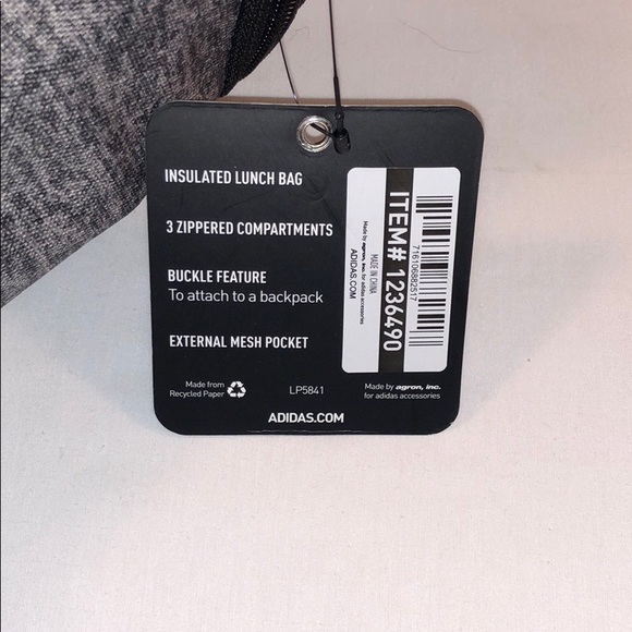 Adidas Insulated Lunch Bag Marled Gray - Picture 6 of 8